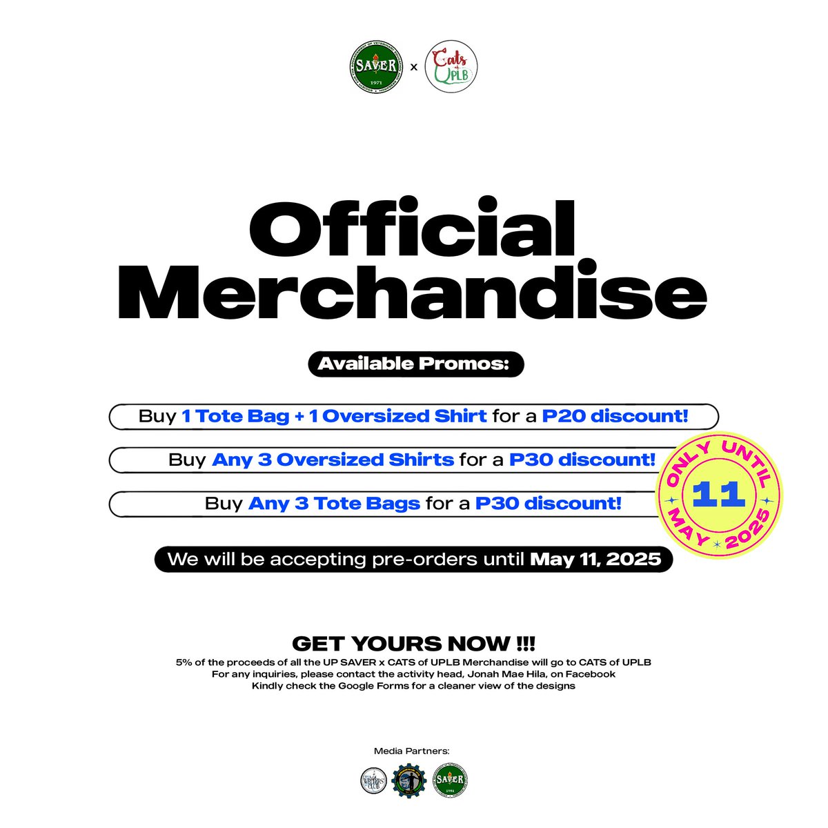 UPSAVER1971's tweet photo. 📷 New Drop Alert! 

Check out our 𝐔𝐏 𝐒𝐀𝐕𝐄𝐑 x 𝐂𝐀𝐓𝐒 𝐨𝐟 𝐔𝐏𝐋𝐁 oversized shirts and tote bags — stylish and advocacy-driven!  Every purchase supports the daily needs of the CATS of UPLB. https://t.co/RfSX8qKPyM