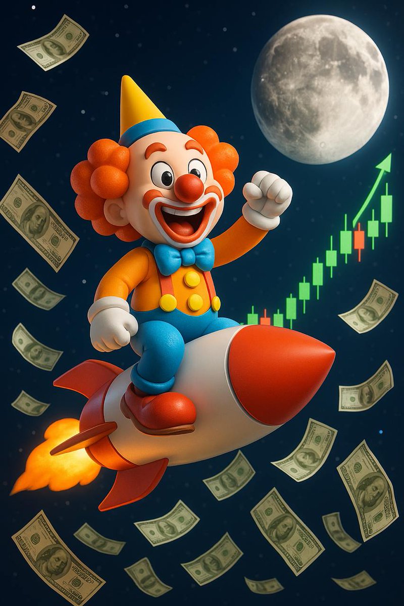 Clownscoin's tweet photo. "To the moon? No... to the CIRCUS!
$CIRCUSCN just ignited. Strap in, it's going to be a wild, profitable ride.
#MemeCoin #CryptoClown #Solana #CircusCN #ToTheMoon #RocketRide #ClownWorld #Altcoins #CryptoTrading" https://t.co/dk7CsMyhW2