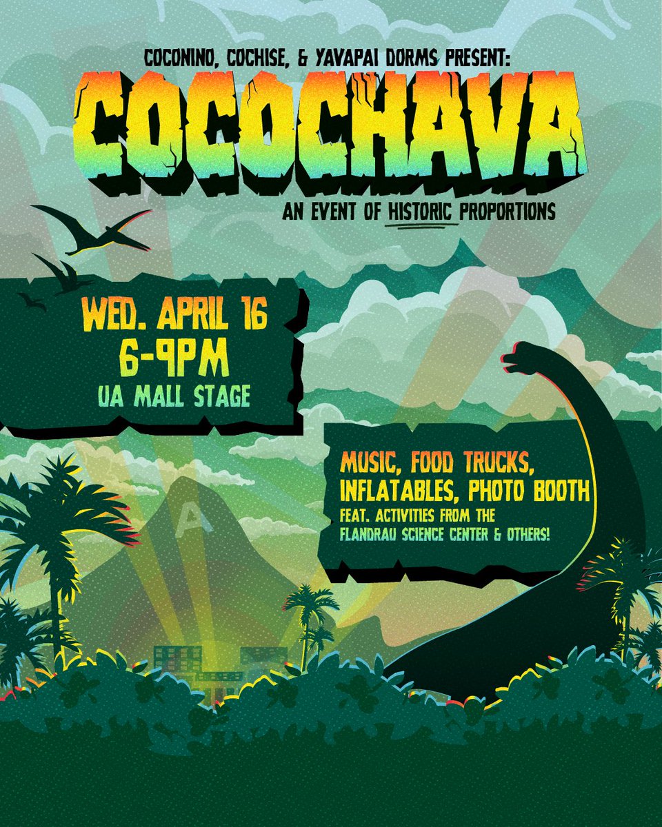 Come to Cocochava on Wed., April 16th from 6-9PM at the UA Mall stage for music, food trucks, and photos!