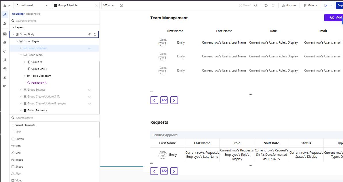 BolawoleCaleb's tweet photo. "You can't paginate tables"...hold my beer🍺

By the power of JavaScript, you can
Format the table - (your data source:items from:(#⃣):items until(#⃣)

Create a reuseable element, add an HTML for your script  and Viola✨

It can be used wherever. Just pass it your list of data✅ https://t.co/LILRBUFvS1