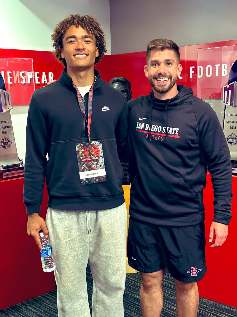 Camren Hughes (@hughescamren) on Twitter photo I had a great time at San Diego State today! <a href="/cjmcgorisk/">CJ McGorisk</a> <a href="/TheHC_CoachLew/">π΄ Sean Lewis β«οΈ</a> <a href="/CoachSumlerSDSU/">Demetrius Sumler</a> <a href="/RobAurich/">Coach Aurich</a>
<a href="/SeanDillonSDSU/">Sean Dillon</a> <a href="/SDSU_CalebDavis/">Caleb Davis</a> <a href="/Tana_Vea/">Tana J. Vea</a> <a href="/TevitaLose/">Tevita Lose</a> <a href="/Coach_Sutt/">Tyler Sutton</a> <a href="/AztecFB/">San Diego State Football</a> <a href="/AztecRecruits/">San Diego State Football Recruiting</a> #AztecFAST I had a great time at San Diego State today! <a href="/cjmcgorisk/">CJ McGorisk</a> <a href="/TheHC_CoachLew/">π΄ Sean Lewis β«οΈ</a> <a href="/CoachSumlerSDSU/">Demetrius Sumler</a> <a href="/RobAurich/">Coach Aurich</a>
<a href="/SeanDillonSDSU/">Sean Dillon</a> <a href="/SDSU_CalebDavis/">Caleb Davis</a> <a href="/Tana_Vea/">Tana J. Vea</a> <a href="/TevitaLose/">Tevita Lose</a> <a href="/Coach_Sutt/">Tyler Sutton</a> <a href="/AztecFB/">San Diego State Football</a> <a href="/AztecRecruits/">San Diego State Football Recruiting</a> #AztecFAST