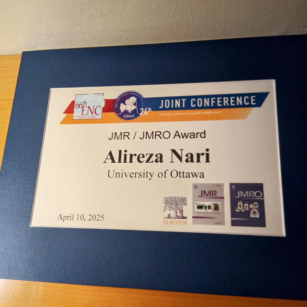 Bryce Lab (@brycenation) on Twitter photo Congratulations <a href="/Alichem81/">Alireza Nari</a> on winning the JMR award <a href="/ENC_Conf/">ENC - Experimental Nuclear Magnetic Resonance Conf</a>! #nmrchat Congratulations <a href="/Alichem81/">Alireza Nari</a> on winning the JMR award <a href="/ENC_Conf/">ENC - Experimental Nuclear Magnetic Resonance Conf</a>! #nmrchat