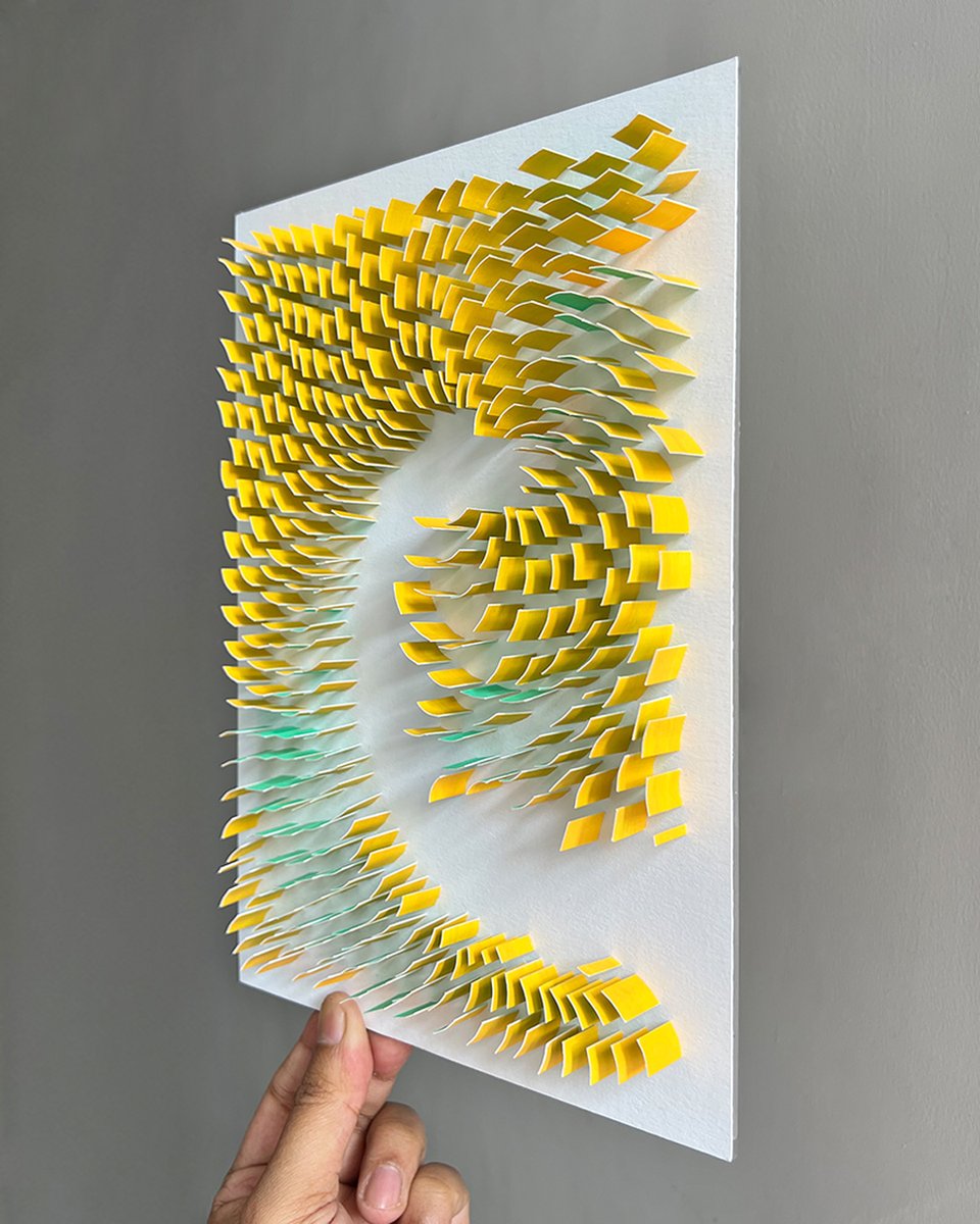 SHIFTING PERSPECTIVE

In this series I want to convey how multiple thoughts can enter our minds at once, making it hard to choose just one. 
In a similar way, this artwork gently shifts in color when viewed from different angles or perspective.
Size : 10 x 7 inches
Available*