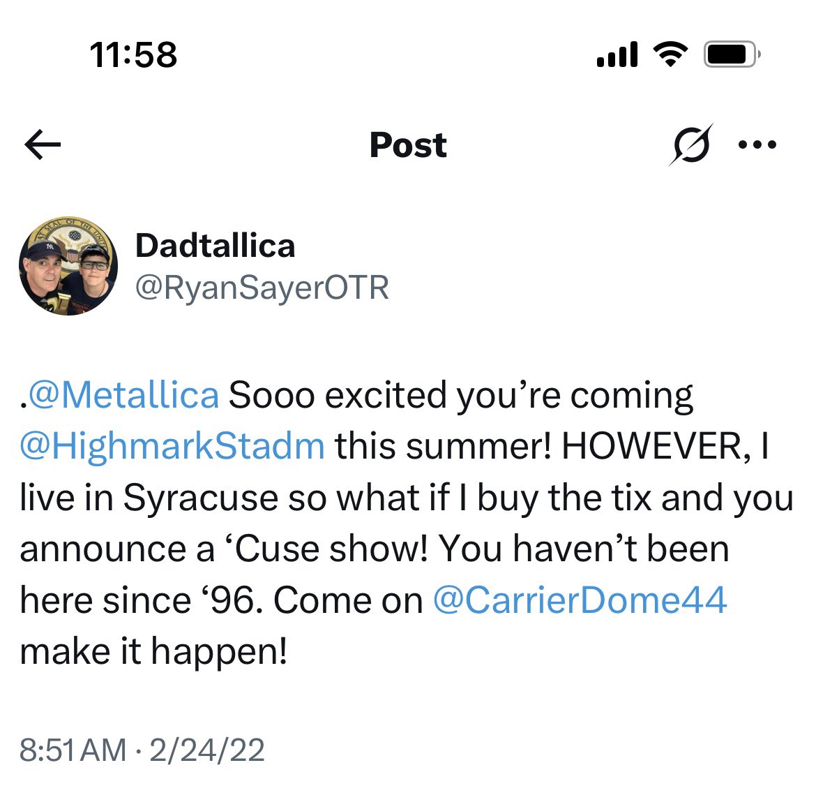 RyanSayerOTR's tweet photo. This was my idea!!! https://t.co/eoe9eBkT8G