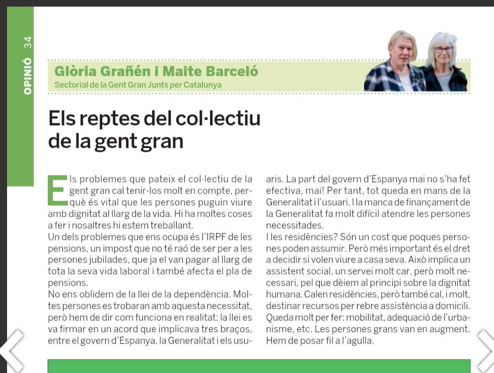 Article que ha sortit aquesta setmana al tot Cerdanyola