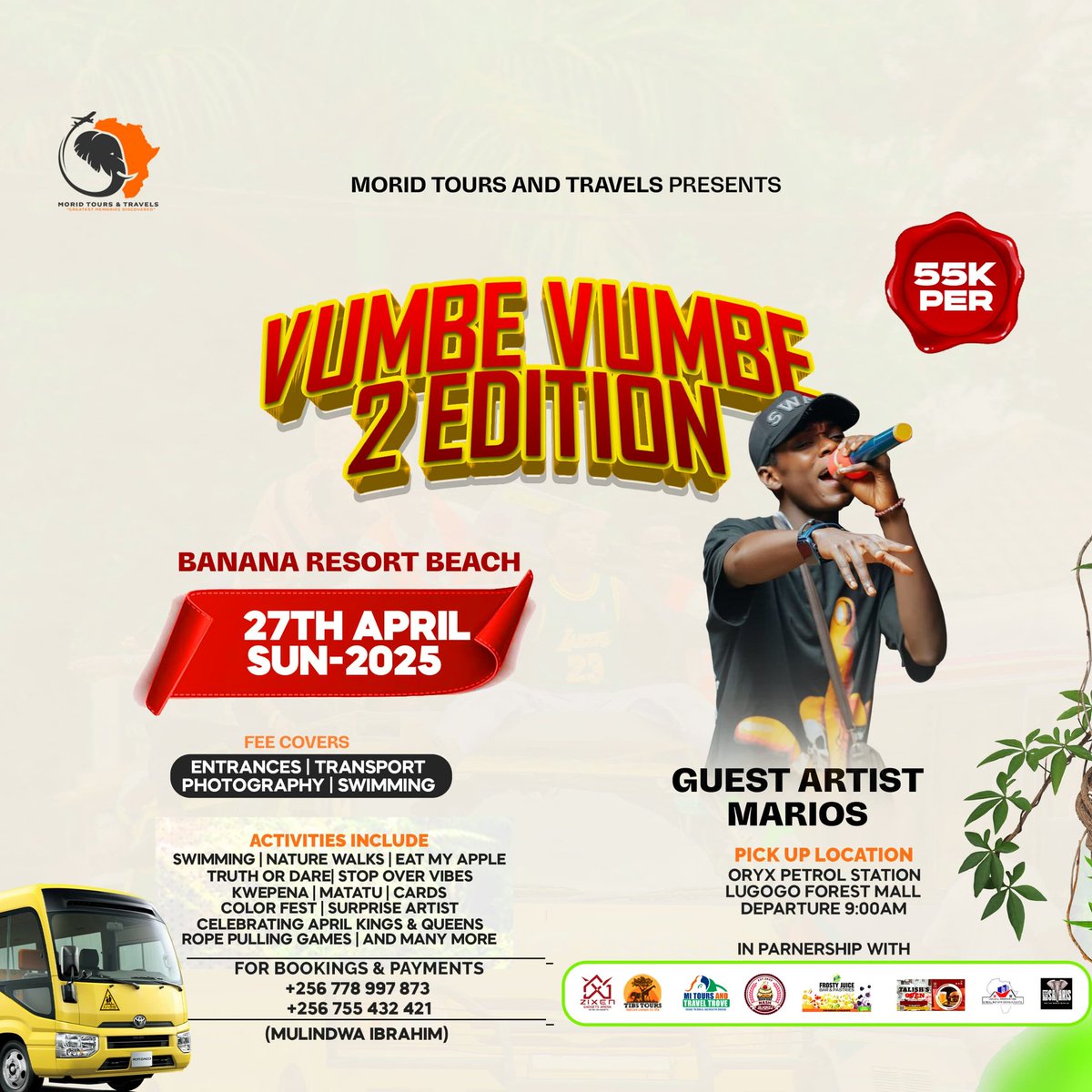 McMorid's tweet photo. As we agreed 2025 
Vibes ku banana resort 
Book your ticket now 
0755432421 
#AshleyOgle #BBFanFest #LCDLFAllStars #ParoGeneral #LaCasaDeLosFamososCol https://t.co/Om9TjH3lHk