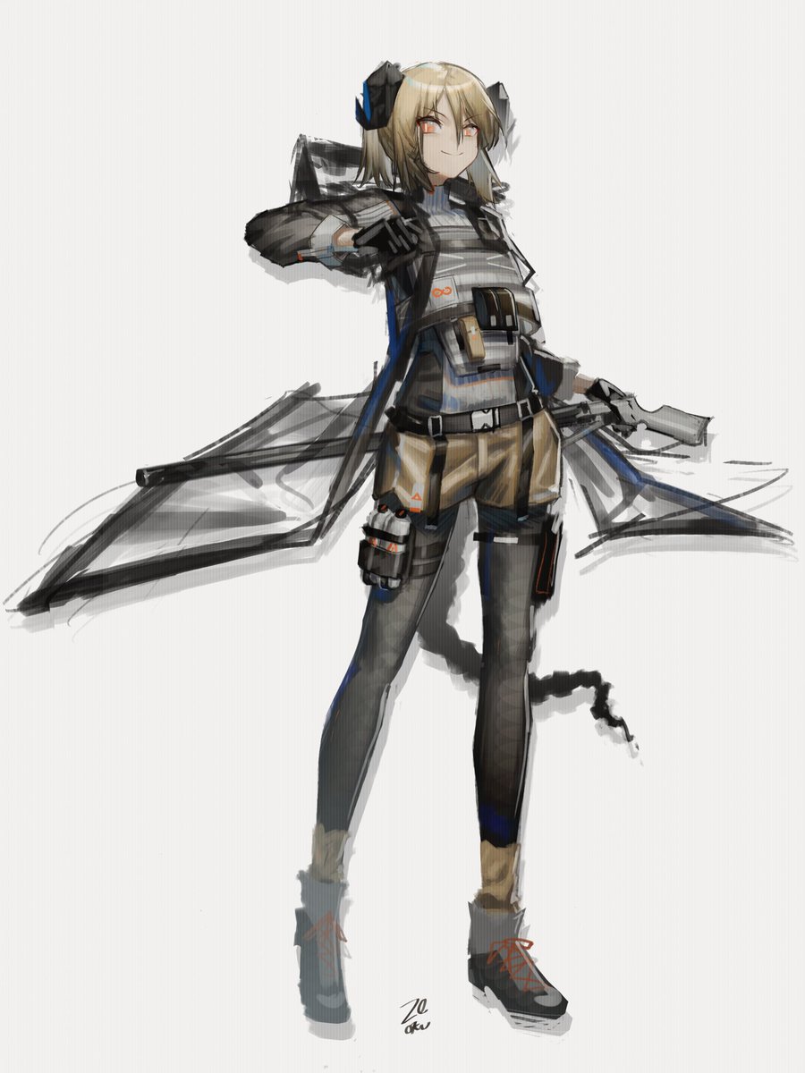 Zeoku_Works's tweet image. #PortofolioDay Here's my original design concepts. I'm heavily influenced by Arknights, especially some artist working with them like Huanxiang Heitu (Coneyrivard), NoriZC, Lm7, M9nokuro and some other. Atm I still draw on phone while saving up for a PC.