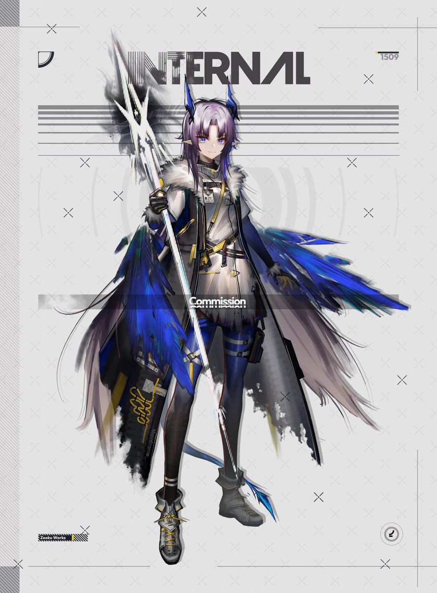 Zeoku_Works's tweet image. #PortofolioDay Here's my original design concepts. I'm heavily influenced by Arknights, especially some artist working with them like Huanxiang Heitu (Coneyrivard), NoriZC, Lm7, M9nokuro and some other. Atm I still draw on phone while saving up for a PC.