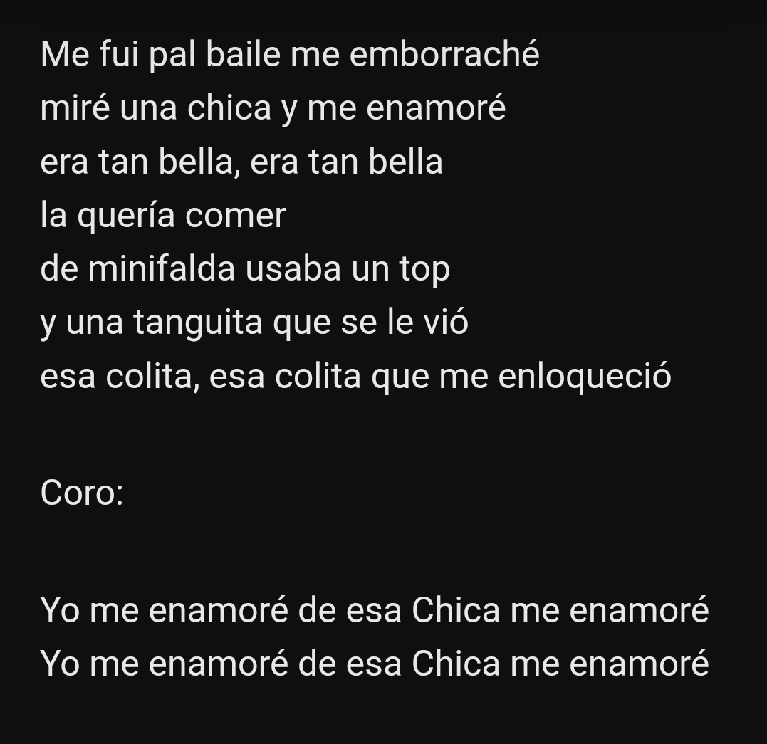 AlduuBorgo's tweet photo. La gente +35/40: "Ay la música de ahora es muy explicita, solo hablan de culos, tetas, coger y drogarse"
Also la misma gente en los 90' escuchando Amar Azul 
Wtf? https://t.co/4AB9G7PVwi