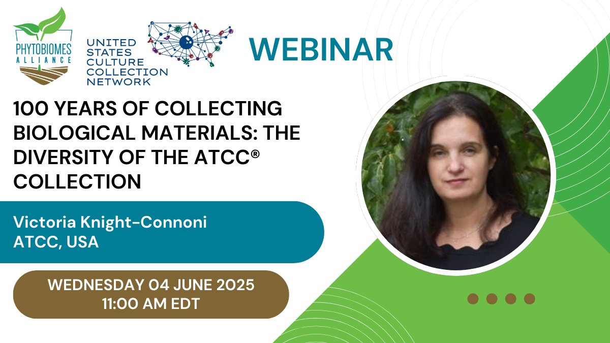 ⏳ Don’t miss it! Learn how the ATCC® collection transformed biological materials (microbe products, cell products, molecular genomics tools, and nucleic acids)
 📅 04 June 2025  | 🕚 11:00 AM EDT
In collaboration with <a href="/officialatcc/">ATCC</a> &amp; <a href="/USCCN3/">USCCN</a>
 🔗 Register: tinyurl.com/4nzundwm