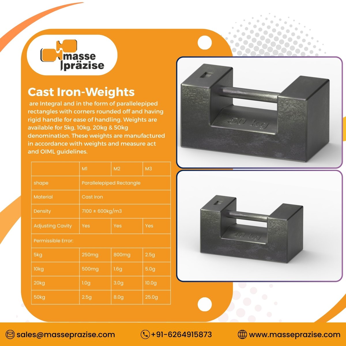 MassePrazise's tweet image. Massepräzise Cast Iron Weights ⚖️

📩 For inquiries: 
⚖sales@masseprazise.com
📞 Call us: +91-6264915873
🌐 Visit: masseprazise.com

#Masseprazise #CalibrationWeights #CastIronWeights #OIML #WeightStandards #IndustrialCalibration #PrecisionEngineering #TestingEquipment