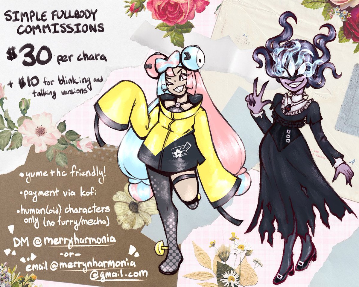 Want a simple fullbody of your fav, or a sprite for streaming? My c°mms for such are open! 

DM for more info! ପ(∩'͈ ᐜ '͈∩)ଓ