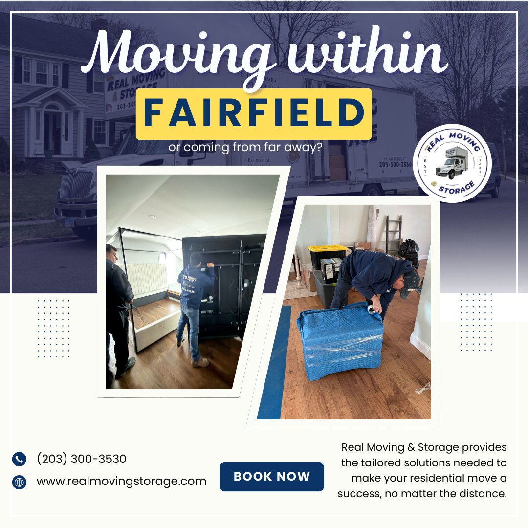 RealMovingofCT's tweet image. Moving within Fairfield, or coming from far away?

🌐 Visit Our Website at realmovingstorage.com/moving-in-fair…

#RealMovingStorage #FairfieldMoving #ConnecticutMovers #BethelCT #ResidentialMove #LongDistanceMove #StressFreeMove #FairfieldCountyCT
