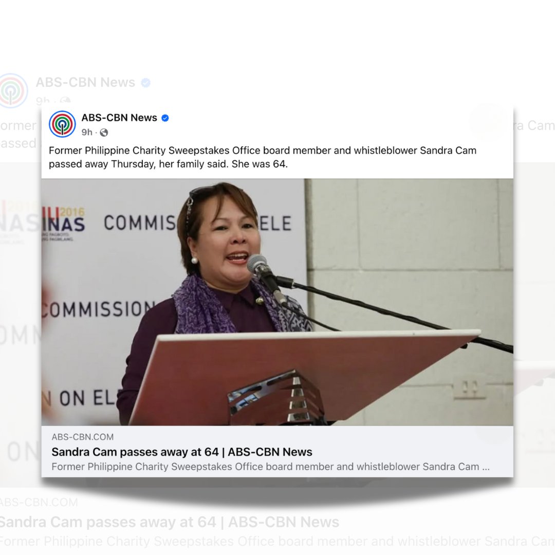 My condolences to the bereaved family. 

She was humble enough to ask for forgiveness. I forgave her. Rest now in eternal peace, Sandra..🙏🏼🙏🏼🙏🏼