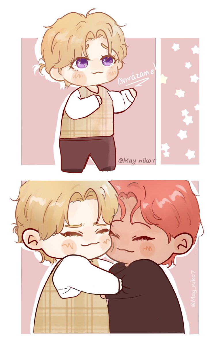 NikyTokki's tweet photo. I made some chibis of Dane and Grayson hugging today because I desperately needed a bit of tenderness after today’s chapter 🥹🥹
Grayson quiere un abrazo! 🤭

@ZIG_JENNIE

#디자이어미이프유캔 #DesireMeIfYouCan #manhwabl #fanart https://t.co/kd8smIHyZk