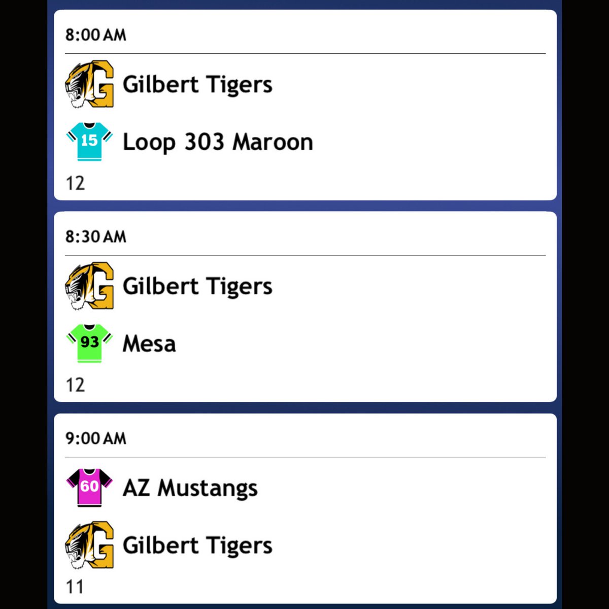 GHSTIGERSAZ's tweet photo. Gilbert Tigers Football is BACK!
Game Day: This Saturday – April 12
📍 West Valley Complex
10020 North Ball Park Boulevard, Glendale, AZ

✅ NO gate fee
💵 $5 CASH ONLY for parking – please come prepared!

Let’s pack the sidelines and bring the energy!
#GilbertTigers #ChooseElite https://t.co/65Lv02mpvP