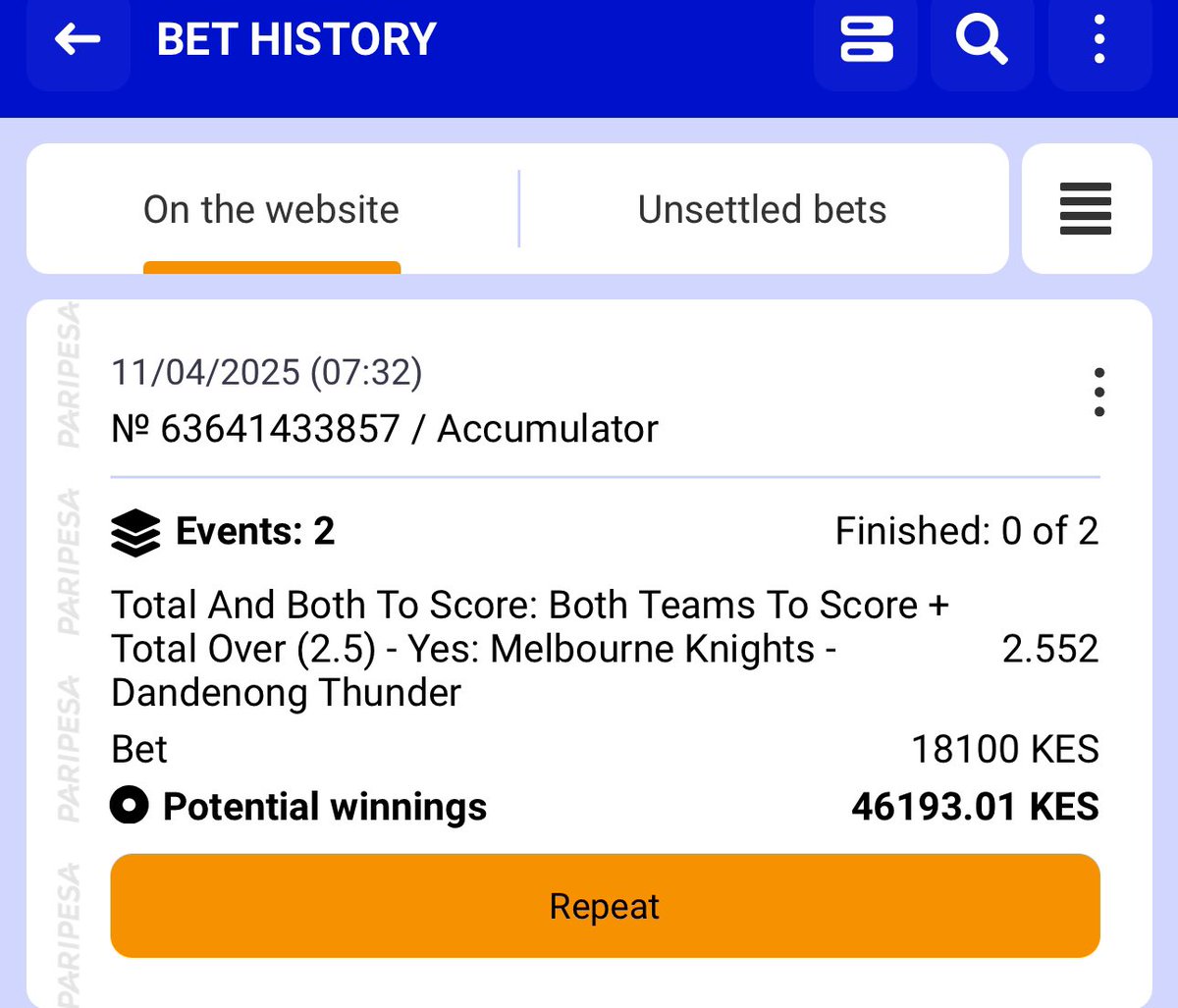 IamKimathiKE's tweet photo. 2 ODDS 🧨

Day 1 -✅✅
Day 2 -✅✅
Day 3-(2 Bets)✅✅
Day 4-(2 Bets)✅✅
Day 5-(♻️♻️)

Load Paripesa bet code 👉 T8MAN

Stake at Paripesa 📱 https://t.co/sQZkjBI4yB
Promo code : KIMATHI https://t.co/M9GyrDmQGo