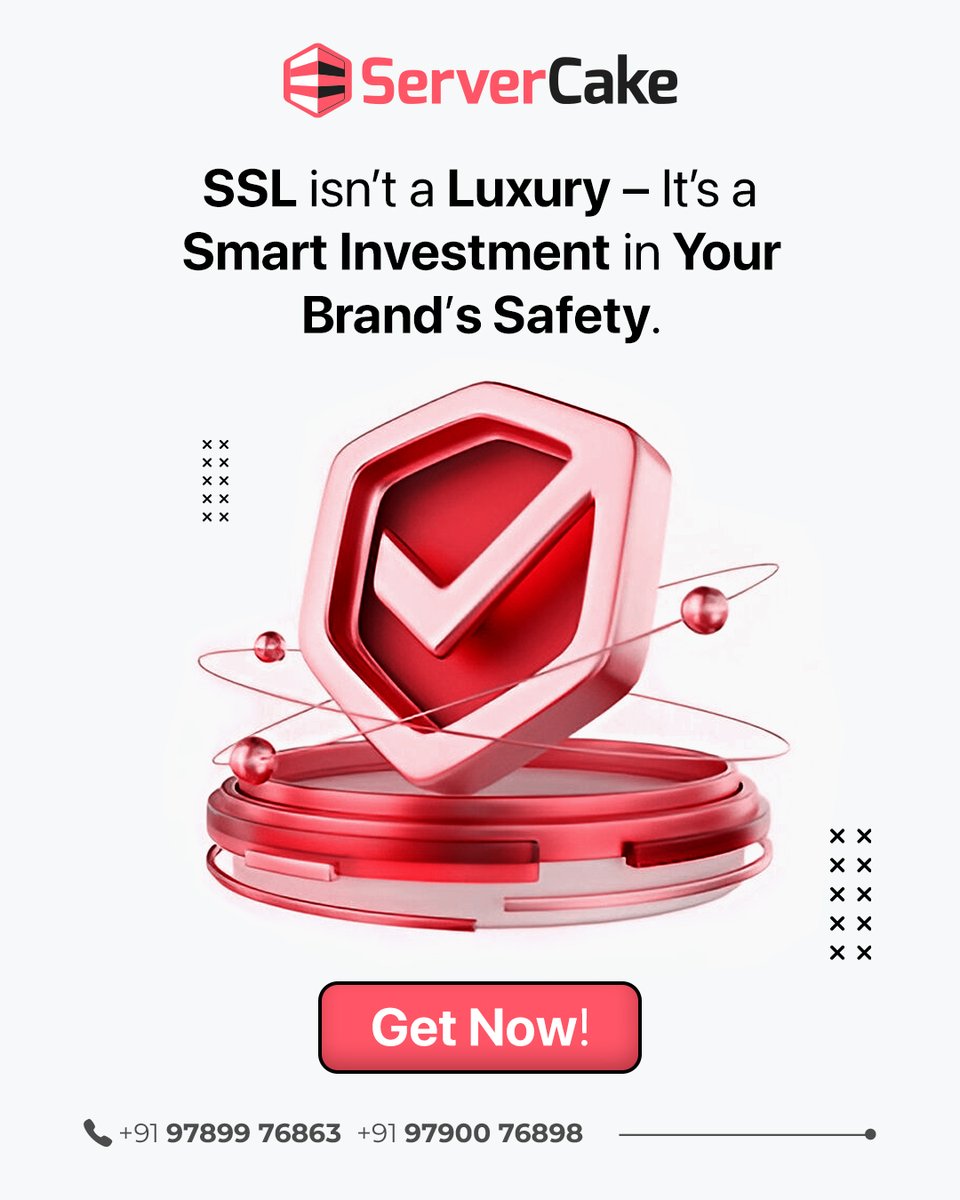 ServerCakeIndia's tweet image. Think SSL is optional? 

Think again.

In 2025, SSL means trust. 

Secure your site with ServerCake to boost SEO, protect data, and assure visitors, no browser warnings, just confidence.

#SSLProtection #WebsiteSecurity