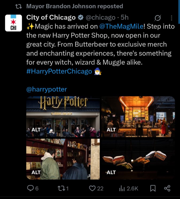 ChiSpectator's tweet photo. A Chicago police officer died by suicide inside of a police station this morning and the best the supposed leader of this city can do is retweet something about Harry Potter.

No statement. No condolences. Nothing.

Text NAMI to 741-741 for help or please call 800-950-NAMI (6264) or send an email to info@nami.org or call the National Suicide Prevention Lifeline - Call 800-273-TALK (8255) if you are experiencing a crisis or call 988.