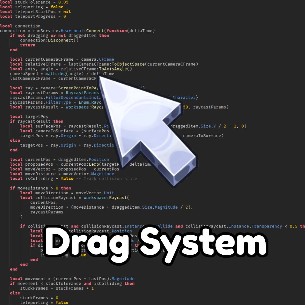 Cap_Script's tweet image. New Product: Drag System
Similar Drag System that was used for my game Kitchen Royale.