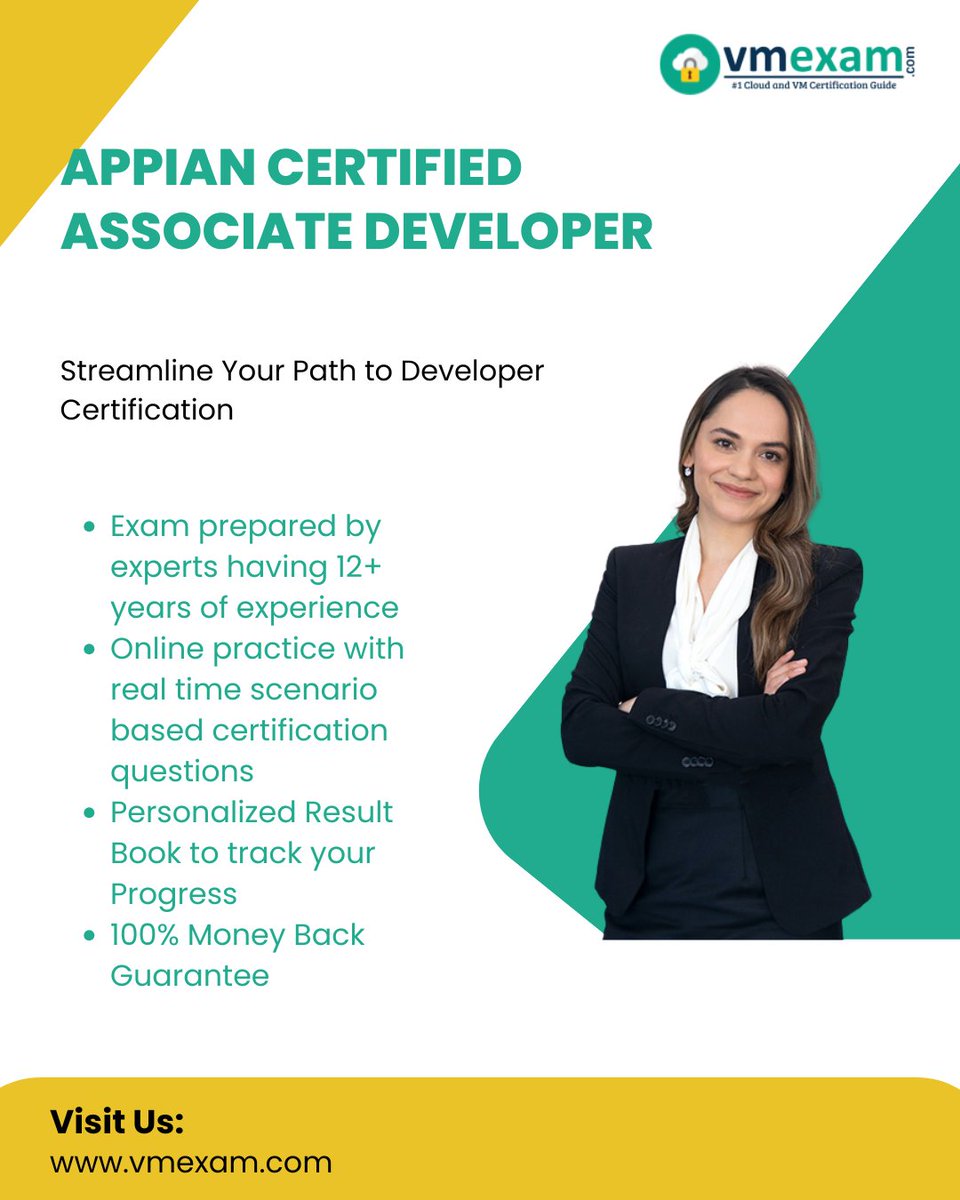 VM_Exam's tweet image. ๐จโ๐ป Ready to supercharge your low-code skills?
Become an Appian Certified Associate Developer and boost your career potential! ๐
Get all the details โก๏ธ vmexam.com/appian/appian-โฆ
#Appian #AssociateDeveloper #AppianDeveloper #AppianCertifiedAssociateDeveloper