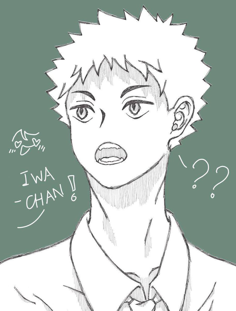 shin_oiiwa's tweet image. nobody:
me (dont have own style and believe in iwa-chan supremacy, end up with drawing him in many ways):
#iwaizumi #岩泉一