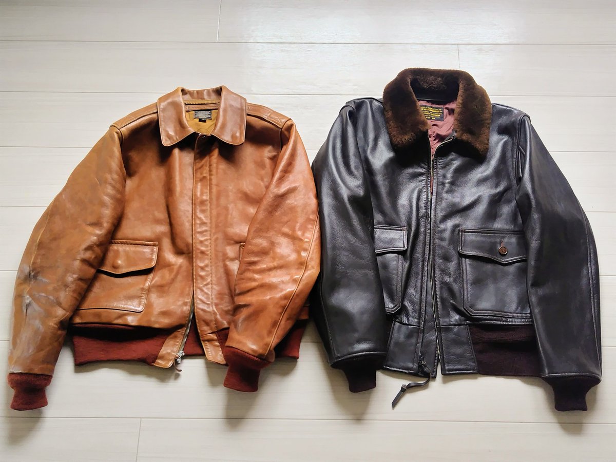 hirosw20's tweet photo. 手持ちのバズリクソンズたち。
一度好きになると同じブランドばかりを買い続ける悪い癖。
レッドウィングしかりアイアンハートしかり。
A-2、G-1、L-2、L-2A、L-2B、B-10、N-1、M-51(ウイギブ)
#バズリクソンズ https://t.co/l2g3n9JIL1