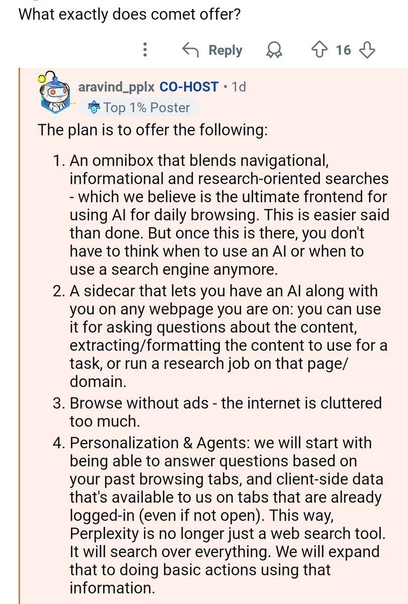 techsaze's tweet photo. Perplexity CEO about Comet (their new browser)

#perplexity #cometbrowser #perplexityai https://t.co/hZcqz3zpNR