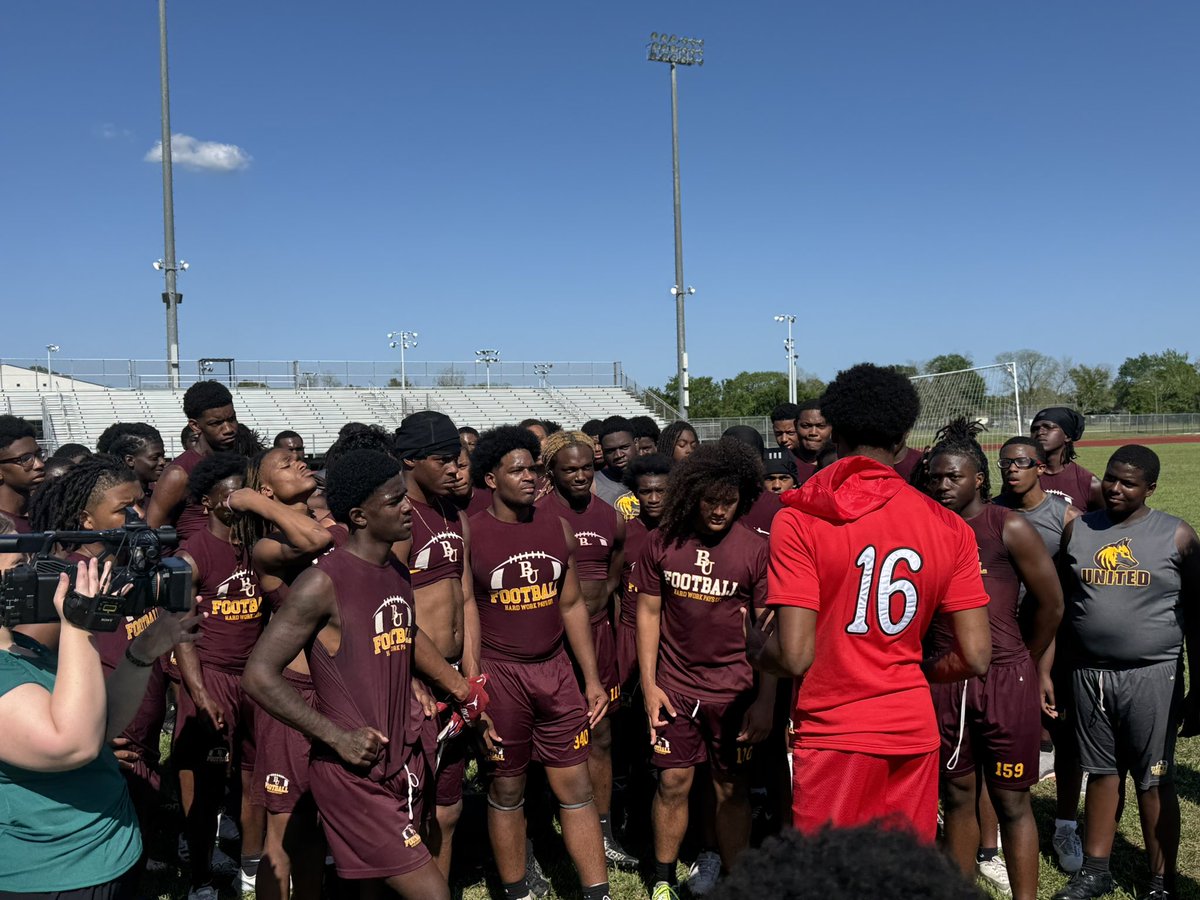 BU alumni <a href="/VaughnZemaiah/">5</a> stopped by today during Commitment Camp and talked to the team. Best of luck in this month’s NFL Draft!
