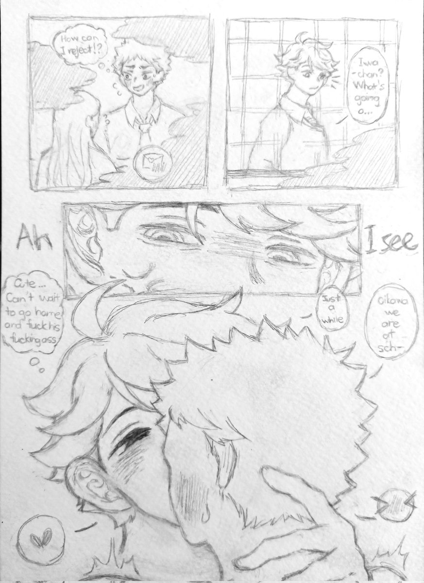 shin_oiiwa's tweet image. oikawa see his iwa-chan got confessed 
#oiiwa #及岩