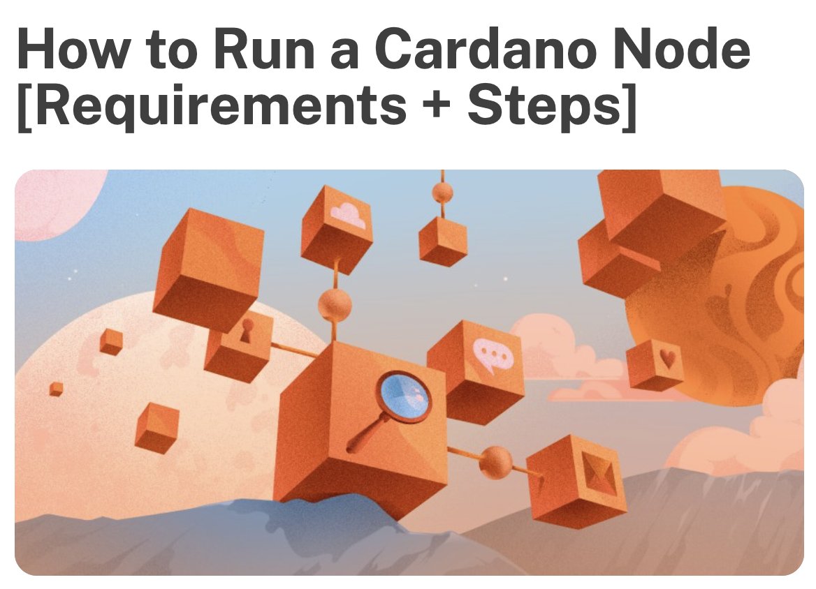Building on Cardano? ☝️Start at the Node.

Cardano isn’t just another blockchain – it’s a powerhouse 🔋 of peer-reviewed tech and proof-of-stake innovation. 

Learn how to deploy a secure, scalable #Cardano Node from the ground up.
#Staking #CardanoNode