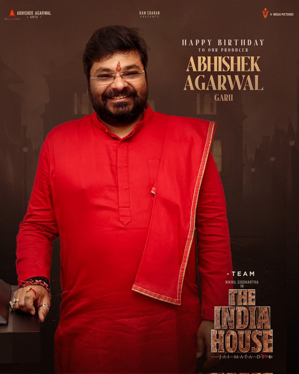 MovieClickz (@movieclickz) on Twitter photo Team #TheIndiaHouse its producer <a href="/AbhishekOfficl/">Abhishek Agarwal ๐ฎ๐ณ</a> a very Happy Birthday โคโ๐ฅ
His passion and penchant for telling unique stories will deliver great cinema in years to come โจ
#JaiMataDi #RevolutionIsBrewing #ThisIsYoungIndia
<a href="/AlwaysRamCharan/">Ram Charan</a> <a href="/actor_Nikhil/">Nikhil Siddhartha</a> <a href="/saieemmanjrekar/">Saiee M Manjrekar</a> Team #TheIndiaHouse its producer <a href="/AbhishekOfficl/">Abhishek Agarwal ๐ฎ๐ณ</a> a very Happy Birthday โคโ๐ฅ
His passion and penchant for telling unique stories will deliver great cinema in years to come โจ
#JaiMataDi #RevolutionIsBrewing #ThisIsYoungIndia
<a href="/AlwaysRamCharan/">Ram Charan</a> <a href="/actor_Nikhil/">Nikhil Siddhartha</a> <a href="/saieemmanjrekar/">Saiee M Manjrekar</a>