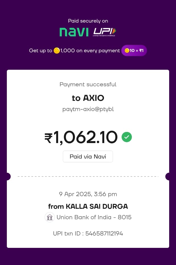 SaiTheCeo's tweet photo. @add_axio A link was sent from Axio regarding payment and payment was made following it but the payment was not updated in our personal account. When I checked the account again, Axio I immediately complained to axio customer care that the payment link I received was not related https://t.co/zh7ane0BoF