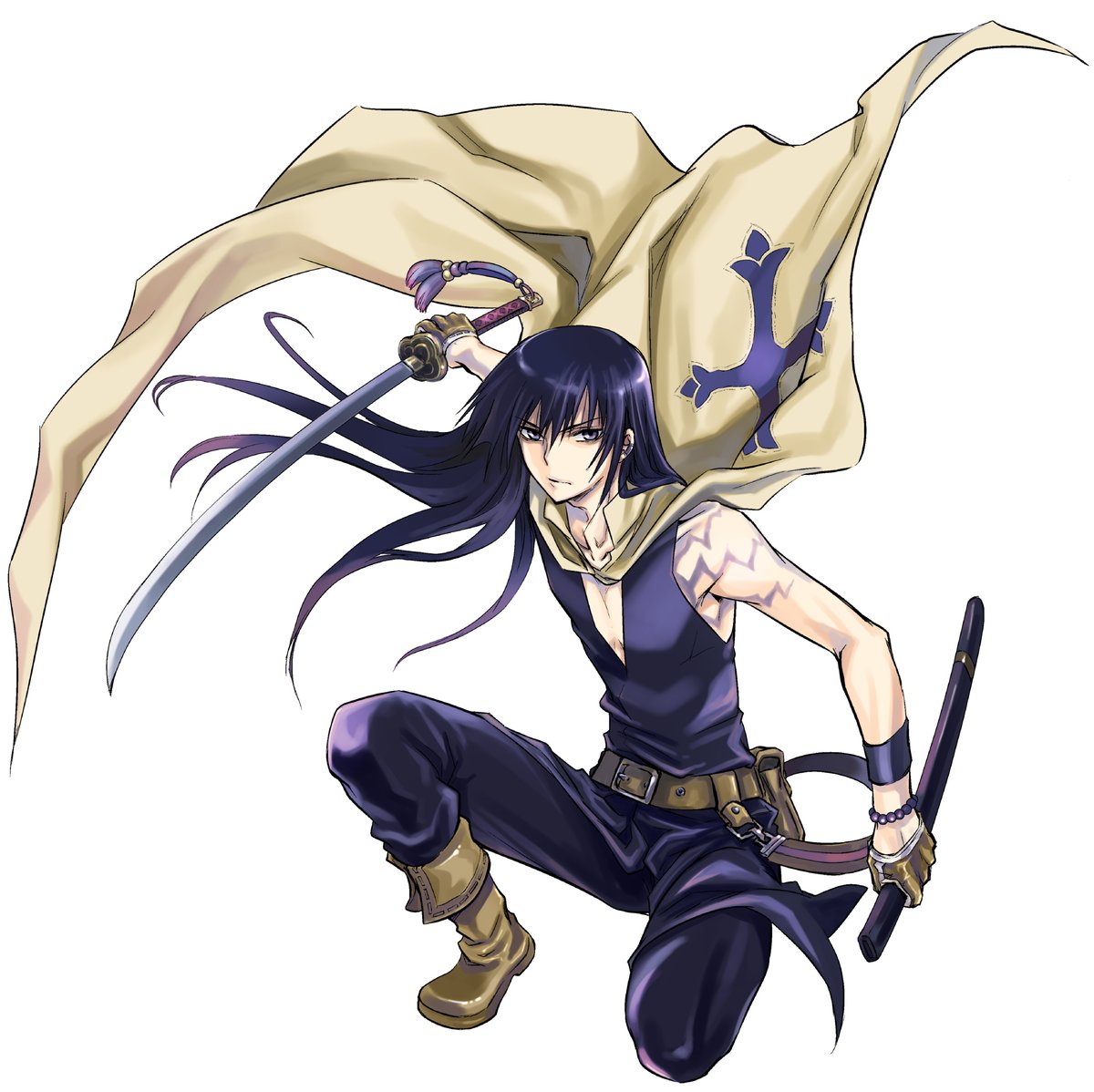 「#無言で騎士や侍や剣士のイラストを貼る見た人も貼る 」|うおぬまゆうのイラスト