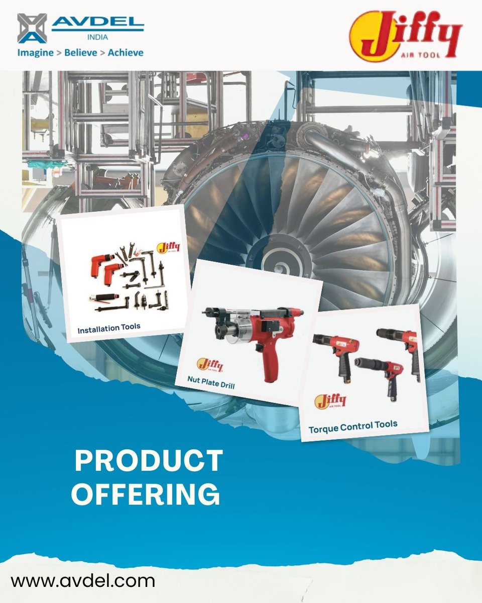 IndiaAvdel's tweet image. From installation to precision drilling to perfect torque — we bring you the tools that keep aviation flying high.
T: 91-022-66345611/ 66345612
E: support@avdel.com

#AviationTools #InstallationTool #NutPlateDrill #TorqueControlTools #AircraftMaintenance #PrecisionEngineering