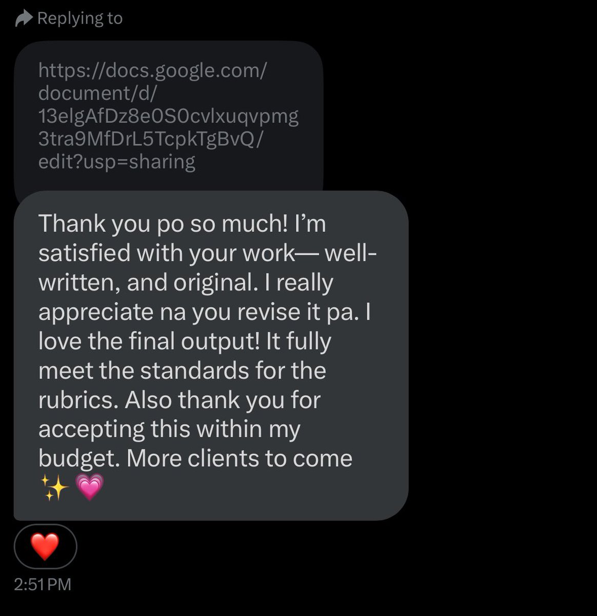 Client Feedback ♥️

Task: 3 min Speech

Thank you po! 🥹♥️