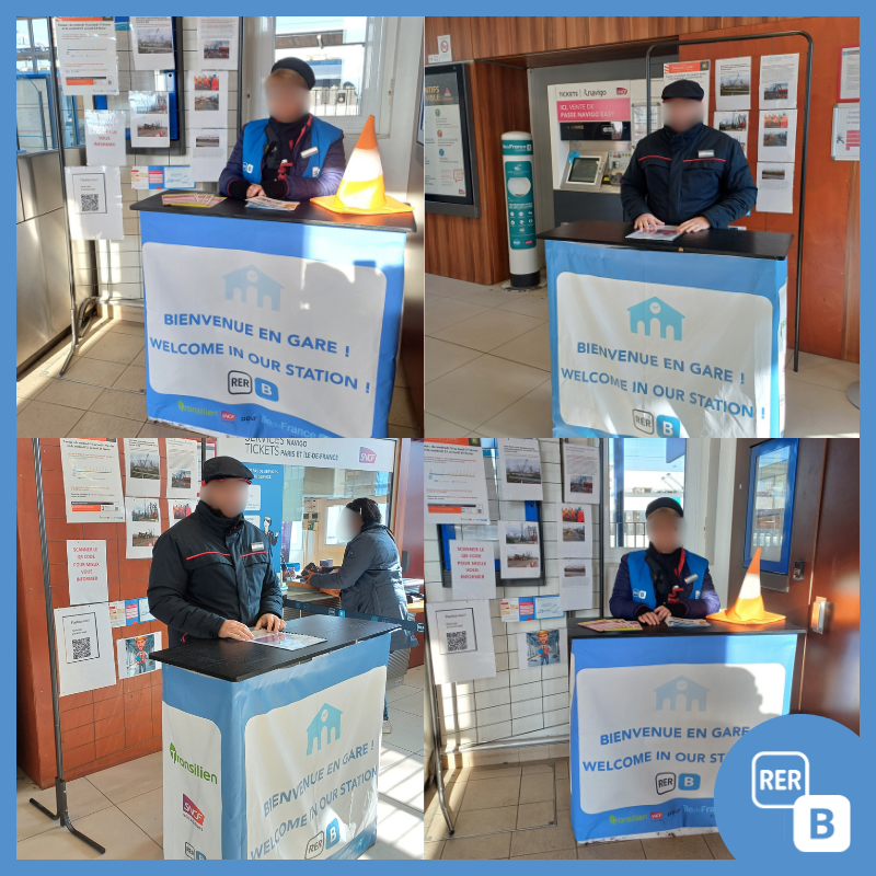 RERB's tweet photo. [À votre écoute en gare 🎙️]
La fin des tickets papier, nous y sommes !
Découvrez les nouvelles solutions 100% numériques avec les agents du #RERB.
📆 Rendez-vous en gare de Vert-Galant, de 7h à 10h, pour poser toutes vos questions ! https://t.co/TQdPa4qMfj