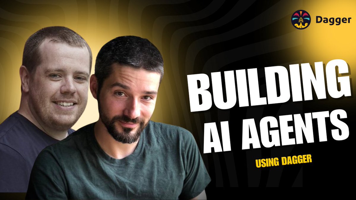 Missed the Workshop on Building AI agents from scratch using Dagger? 
Well I just reuploaded the stream as a video(Youtube algos :D)
People are loving the stream and I am sure you will like it once you watch it. 
Solomon and Kyle are a treat to watch! 
What is the next agent you