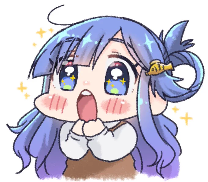 アイコン変えた～!原稿で描いたキラキラ七海ちゃん 