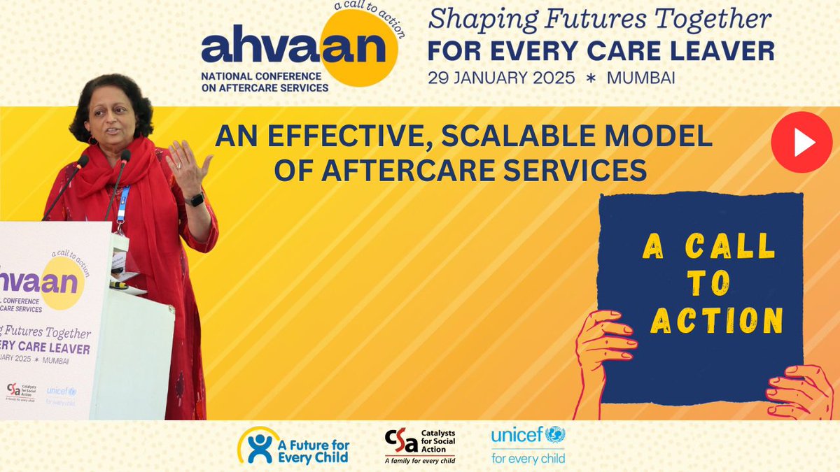 We’re glad to share key takeaways from a powerful session by Dr. Gita Gopal, President and Co-founder of A Future for Every Child, at Ahvaan National Conference on Aftercare Services held on 29th January 2025.

Watch the full video here: youtube.com/watch?v=Lql1ME…