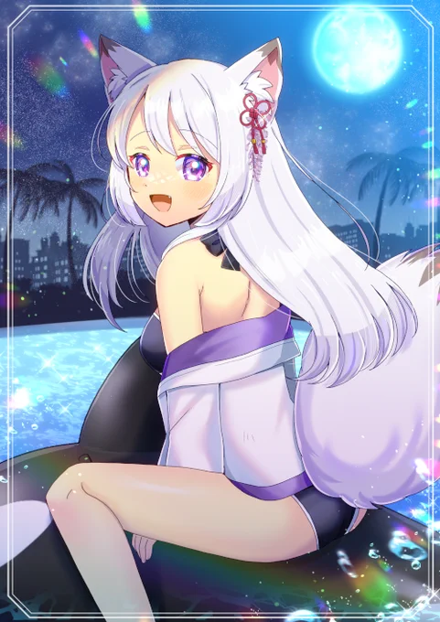 Vtuberの狐乃崎 紫織さん(#konosaki_siori)を描かせて頂きました!リクエスト有難うございます #Skeb #紫織絵草紙 #Vtuber 
