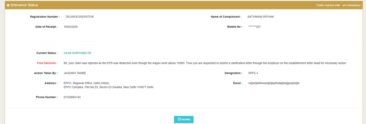 AbhiSh_ekPathak's tweet photo. @socialepfo @epfodelhinorth Thanks for Your Reply , But grievance was registered with same history and that was also closed with same remarks_  Grievance, DELWE/E/2025/07216 
5 times email done to every email id but no reply received  - https://t.co/5N6CsUEQQj
