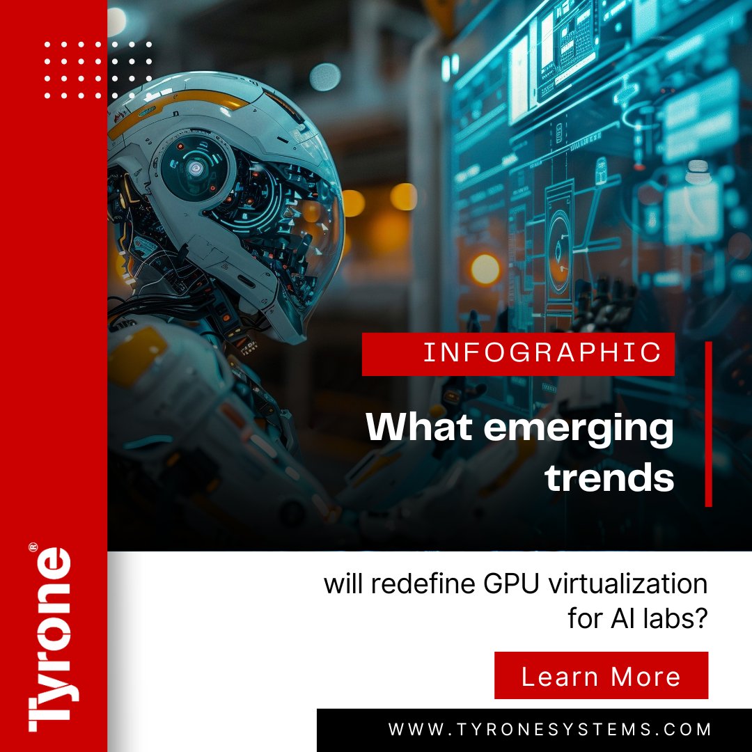 TyroneSystems's tweet image. GPU virtualization is rapidly evolving to meet the specialized, resource‐intensive demands of AI labs. Discover our latest infographic highlighting key trends reshaping GPU virtualization in AI labs: bit.ly/4jlS2xl
.
.
#Tyrone #Netweb #GPUVirtualization #AILabs