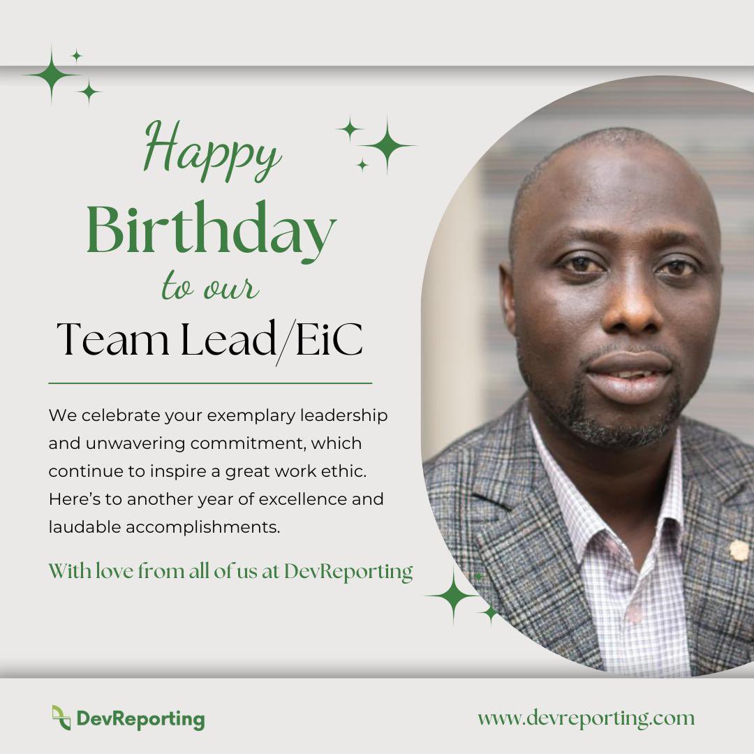 DevReporting's tweet photo. Today, we wish our Team Lead/EiC @MojeedAlabi a very Happy Birthday. https://t.co/1NevATxwTu