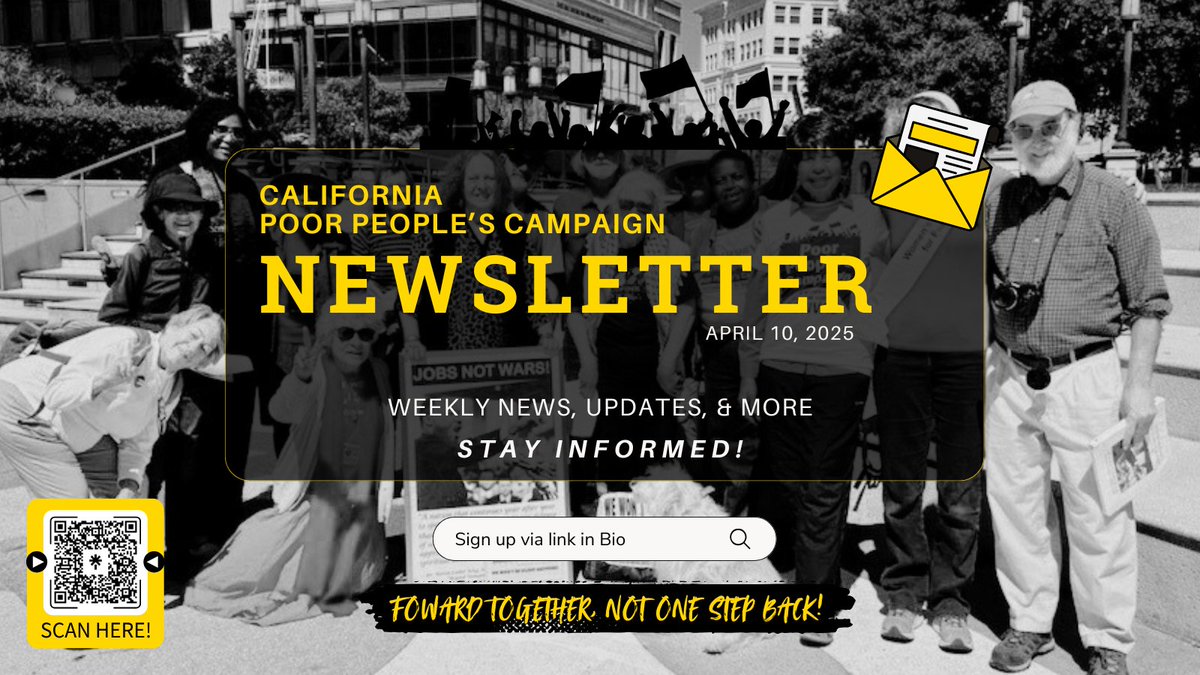 CaliforniaPPC's tweet photo. In this issue…
• Call-in campaign “Power Hours”
• Bishop Barber D.C. sermon
• Recaps: “Beyond Vietnam” in L.A. and the Bay
• Reports from the Hands Off! protests
#PoorPeoplesCampaign #CaliforniaPPC #MoralMovement #UniteThePoor
https://t.co/2NnjVqFFFn https://t.co/uW5azvroN8