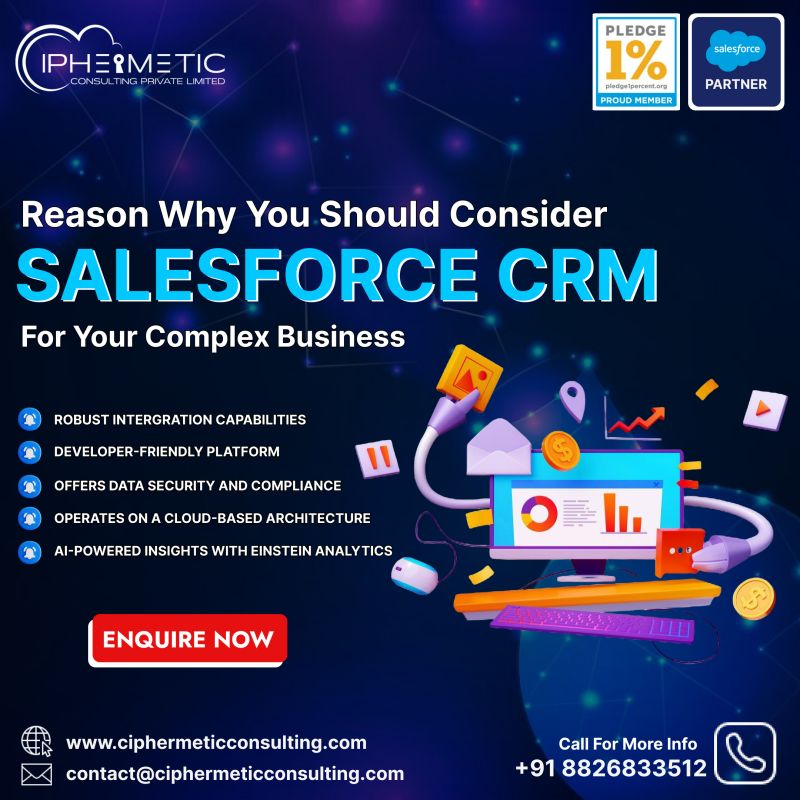 ciphermetic's tweet image. Running a complex business? Salesforce CRM cuts through the chaos—automating workflows, unifying teams, and delivering real-time insights. Stay organized, boost productivity, and scale with confidence. 🚀 #Salesforce #CRM #BusinessGrowth.