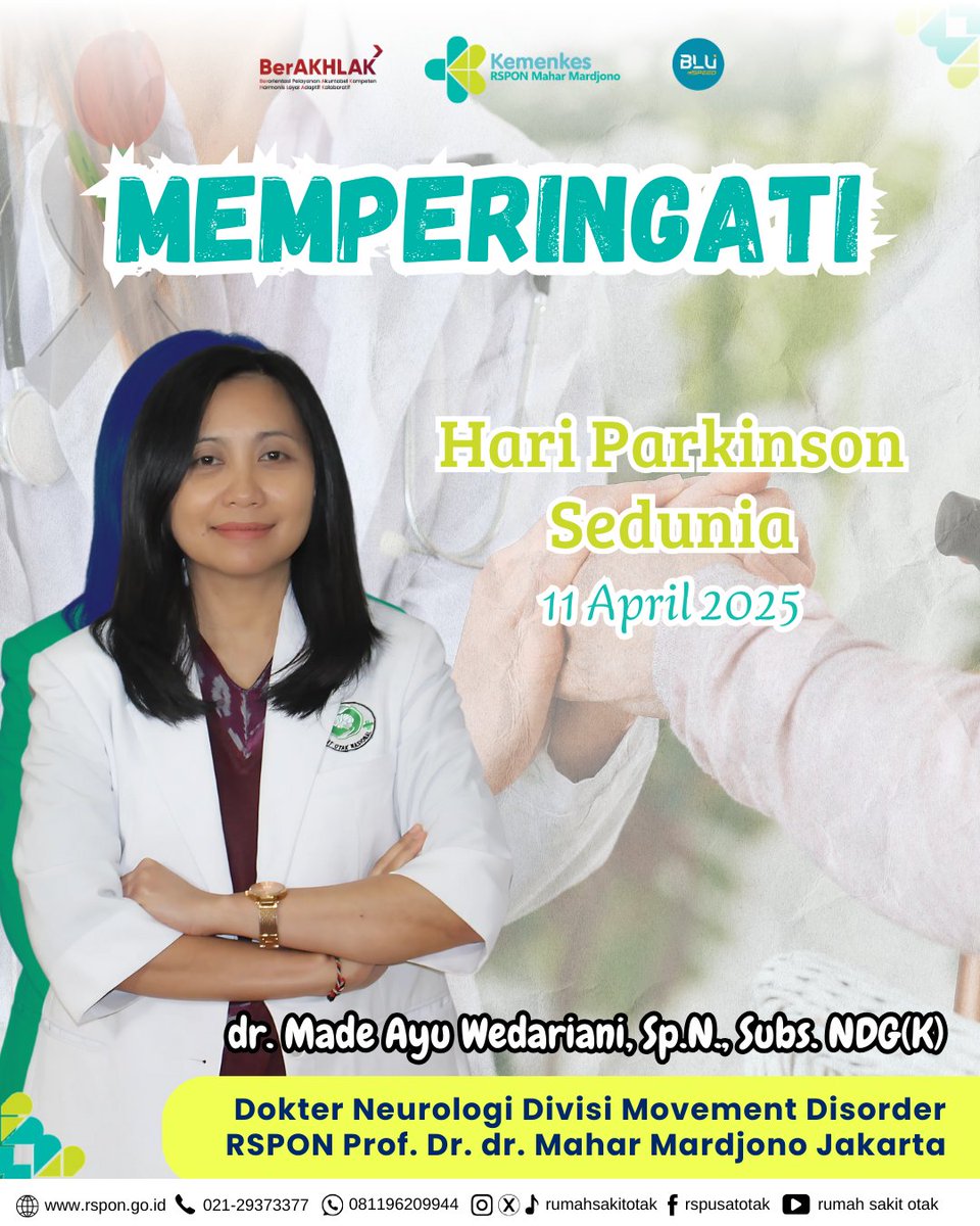 rsponjakarta's tweet image. Mari simak paparan menarik dari dr. Made Ayu Wedariani, Sp.N Subsp. NGD(K) mengenai Stadium pada Penyakit Parkinson.

#RSPON #WorldParkinsonsDay2025 #PKRS