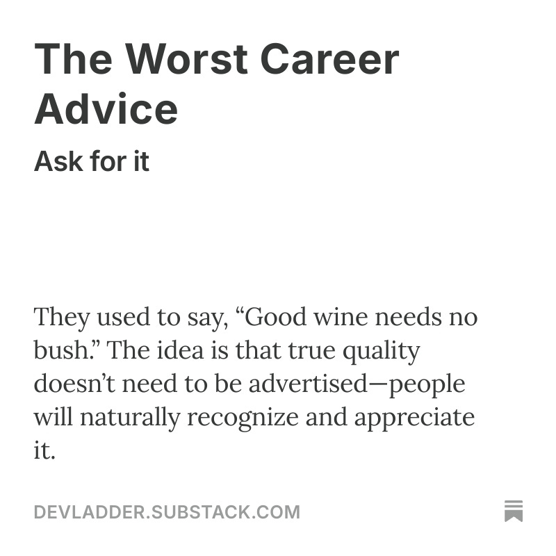 Check out my latest post on substack: devladder.substack.com/p/the-worst-ca…