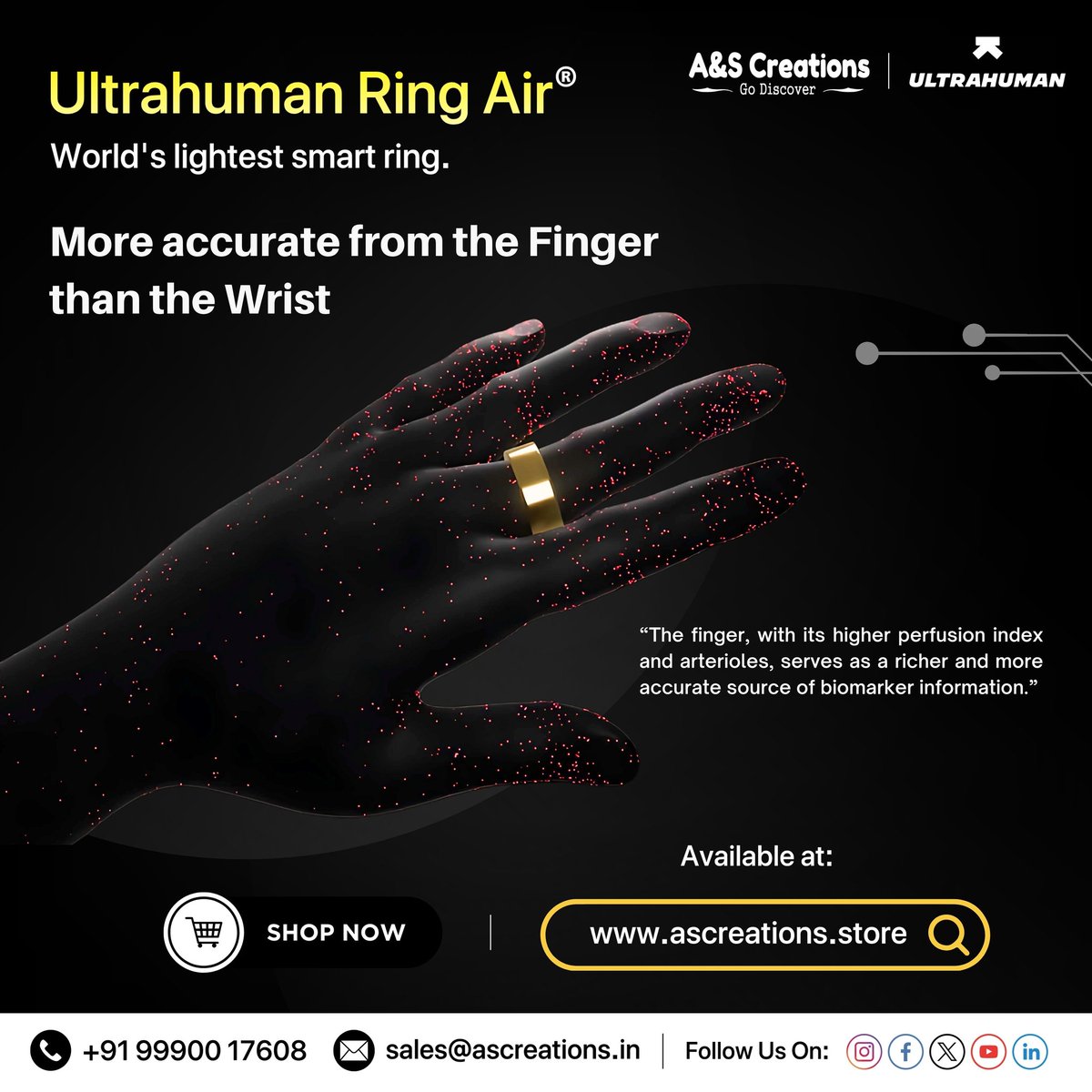 ascreations_ind's tweet photo. Ultrahuman Ring Air | Available at https://t.co/Ld6tW98JTP

#UltrahumanRing #SmartRing #tech #smarttechnology #fitnesslife #runningmotivation #healthandwellness #ultrahuman #rings #indian #teamascreations #ﬁtness #healthylifestyle #fitnessmotivation #gymmotivation #gymaddict https://t.co/7BuVL6L4It