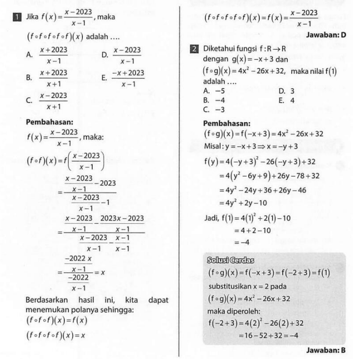 <a href="/snbtfess/">SNBTFESS || SNBP - UTBK</a> yaa seperti penjelasan yang no.1 dibuku Wangsit ini, bedanya kan kalo di soal yang ditanya guk guk nya genap (8), kalo disini fufufafa nya ganjil (5).

Jadi:
Jika genap maka jawabannya adalah "x" yg ditanya.
= 2024
Jika ganjil maka jawabannya adalah f(x).
= 1/2023